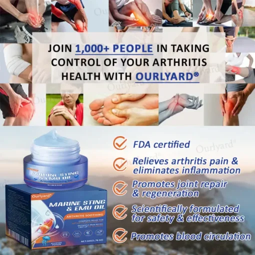 Ourlyard® Marine Sting & Emu Oil Arthritis Soothing Gel