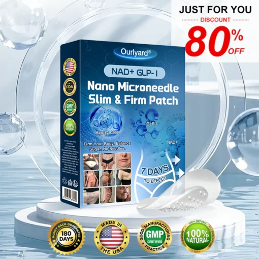 Ourlyardf® NAD+ GLP-1 Nano Microneedle Patch with Collagen & Matrixyl 3000