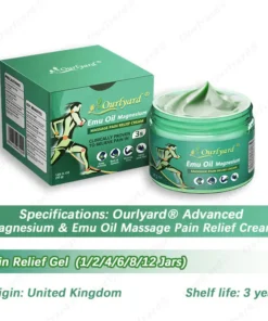 Ourlyard® Advanced Magnesium & Emu Oil Massage Pain Relief Cream