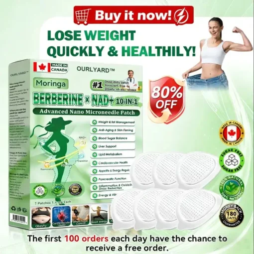 Ourlyard™ 𝙈𝒐𝒓𝒊𝒏𝒈𝗮 𝗕𝗲𝗿𝗯𝐞𝐫𝐢𝐧𝙚 𝙉𝑨𝑫 𝟏𝟎-𝙞𝙣-𝟏 𝘼𝒅𝒗𝒂𝒏𝒄𝒆𝐝 𝐍𝐚𝐧𝙤 𝙈𝙞𝙘𝙧𝙤𝙣𝒆𝒆𝒅𝒍𝐞 𝐏𝐚𝐭𝙘𝙝(𝐉𝐮𝐬𝐭 𝐨𝐧𝐜𝐞 𝐚 𝐝𝐚𝐲. 𝐯𝐢𝐬𝐢𝐛𝐥𝐞 𝐜𝐡𝐚𝐧𝐠𝐞𝐬 𝐢𝐧 𝟕 𝐝𝐚𝐲𝐬) 𝐅𝐨𝐫 𝐨𝐛𝐞𝐬𝐢𝐭𝐲. .𝐝𝐢𝐚𝐛𝐞𝐭𝐞𝐬. 𝐬𝐥𝐞𝐞𝐩 𝐚𝐩𝐧𝐞𝐚. 𝐣𝐨𝐢𝐧𝐭 𝐢𝐬𝐬𝐮𝐞𝐬. 𝐚𝐧𝐝 𝐦𝐨𝐫𝐞